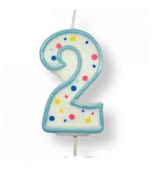Picture of AGE 2 BLUE NUMERAL CANDLE